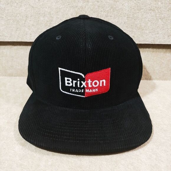 Brixton Chapter MP Corduroy Snapback Black Hat #U - Picture 1 of 4